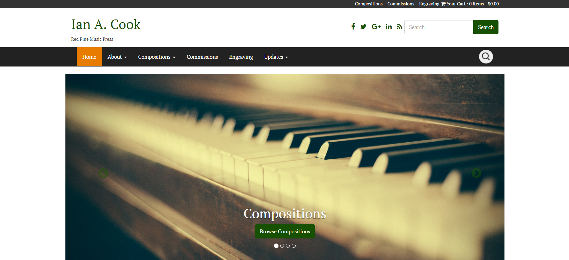 Ian A. Cook's music composition website